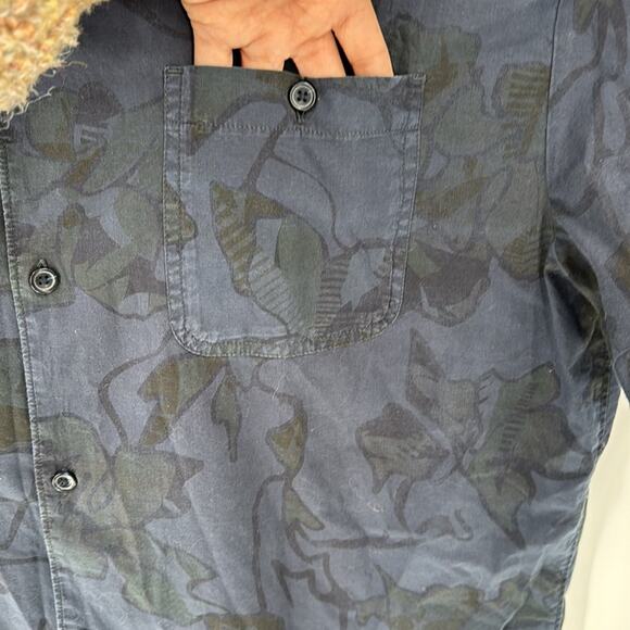 Prana Caplan shirt muted tropical print button down short sleeve cotton size XL - Picture 5 of 8